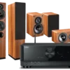 Kino domowe Yamaha RX-V4A (czarny) + Tesi 561 (orzech) + Tesi 241 (orzech) + Tesi 761 (orzech)