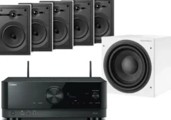 Kino domowe Yamaha RX-V4A czarny + 5 x CWM362 biały + ASW 608 biały