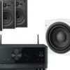 Kino domowe Yamaha RX-V4A czarny + 3 x CWM362 biały + ASW 608 biały