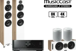 Kino domowe Yamaha RX-V4A + Debut Reference F5 + Debut Reference C5 + 2x MusicCast 20