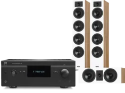 Kino domowe Yamaha T758 V3i (czarny) + Diva 6 + 7 (dąb)
