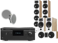 Kino domowe Yamaha T758 V3i (czarny) + Diva 6 + 3 + 7 (dąb) + RD 260