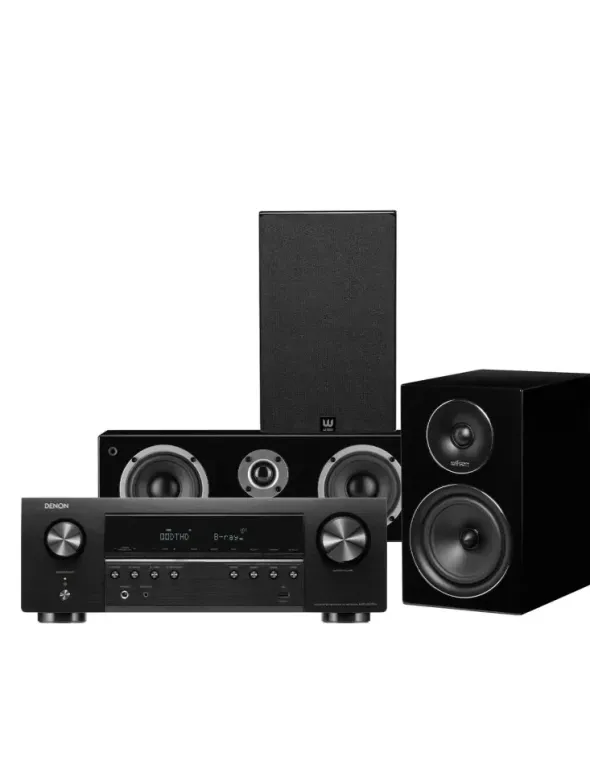 Kino domowe Zestaw Denon AVR-S670H + Wilson EL-4/Vocal EL — Kino domowe 5.0 z 8K i Dolby Vision, Kolor: Biały