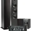 Kino domowe Zestaw Denon AVR-X580BT + Polk Audio T50/T15/T30 — Domowy system audio 5.0, Kolor: Czarny