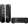 Kino domowe Zestaw Stereo Yamaha R-S202D Czarny + Kolumny głośnikowe Indiana Line Nota 550 X Czarne
