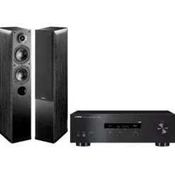 Kino domowe Zestaw Stereo Yamaha R-S202D Czarny + Kolumny głośnikowe Indiana Line Nota 550 X Czarne