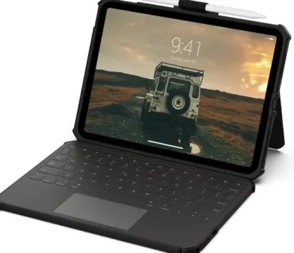 4kom.pl UAG USB-C Keyboard - obudowa ochronna z klawiaturą do iPad 10.9" 10 gen. / 11" A16 z uchwytem do Apple Pencil black/gray