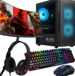 Komputer Gamingowy Z MONITOREM Ryzen 7 5700 RX 9060XT 8GB 32GB /1TB WIN11