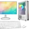 Komputer Zestaw White Gaming Ryzen 5 5600G 16Gb Rx Vega7 Ssd 512Gb M.2 Wifi W11 24"