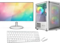 Komputer Zestaw White Gaming Ryzen 7 5700G 16Gb Rx Vega8 Ssd 512Gb M.2 Wifi W11 24"
