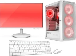 Komputer Zestaw White Gaming Ryzen 7 5700G 32Gb Rx Vega8 Ssd 1Tb M.2 Wifi W11 24"
