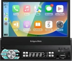 Kruger&Matz Radio samochodowe  KM2018 z wysuwanym ekranem 7" CarPlay/AndroidAuto