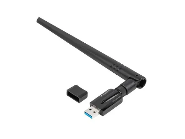 Lanberg bezprzewodowa karta sieciowa WiFi USB 3.0 AC1200 Dual band 1 wewn. +1 zewn. antena NC-1200-WIE