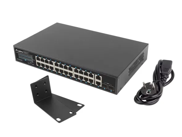 LANBERG POE RACK 19" 24X 1GB POE+/2X GB/2X SFP 360W RSGE-24P-2GE-2S-360