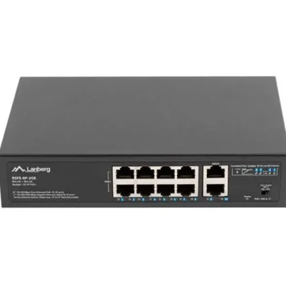 Lanberg Switch Rack 10' 19' 8x 100MB Poe 120W + 2x 1GB