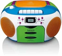 Lenco SCD-971 radio dziecięce radio kasetowe z CD radio CD odtwarzacz kasetowy głośnik stereo gniazdo słuchawkowe pamięć Tracking kolorowe SCD971