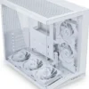 Lian Li O11 Dynamic Mini V2 Flow PC-Gehuse, Mini-Gehuse, ATX, Tempered Glass - inklusive 5x 120-mm-Lfter, wei O11DMIV2FW