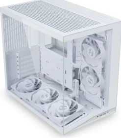 Lian Li O11 Dynamic Mini V2 Flow PC-Gehuse, Mini-Gehuse, ATX, Tempered Glass - inklusive 5x 120-mm-Lfter, wei O11DMIV2FW