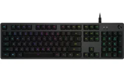 Logitech G G512 CARBON LIGHTSYNC RGB Mechanical Gaming Keyboard with GX Brown switches klawiatura USB QWERTY Hiszpański Węgiel