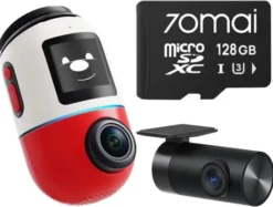 70mai Omni X800 4K set Czerwona + karta 70mai SD 128GB