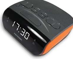 Metronic 477034 Radiowecker Duo Colors LED Anzeige Orange/Schwarz