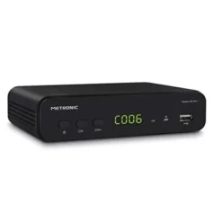 Metronic 441624 - Zapbox HD-SH.1 DVB-T2 HEVC odbiornik DVB, funkcja PVR, USB, HDMI, SPDIF, RJ45, pilot zdalnego sterowania, czarny