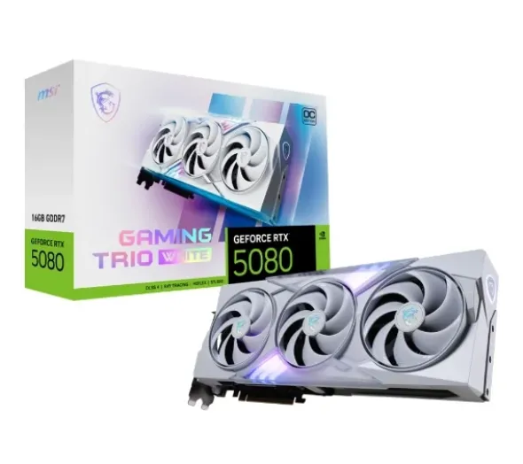 MSI GeForce RTX 5080 Gaming Trio OC White 16GB GDDR7 256bit DLSS 4