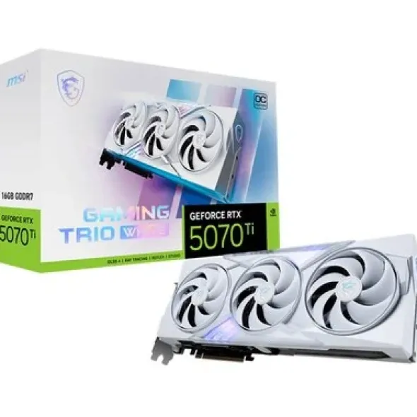 MSI GeForce RTX 5070 Ti Gaming Trio OC 16GB DLSS-4 Biały