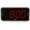 NEDIS Nedis CLAR004BK cyfrowy budzik radiowy | LED 1,8 cala | UKW | 20 wstępnie ustawionych stacji radiowych | powtarzanie budzenia
