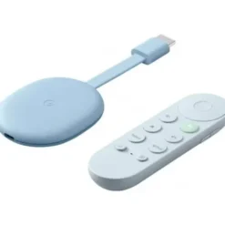 Odtwarzacz multimedialny GOOGLE Chromecast 4K Jasnoniebieski