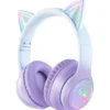 ONIKUMA B90 fioletowe KOCIE USZY RGB