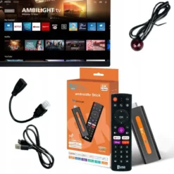 PEK-LINE Odtwarzacz Multimedialny Przystawka Android 14 Smart 8K TV HDMI USB Wi-Fi