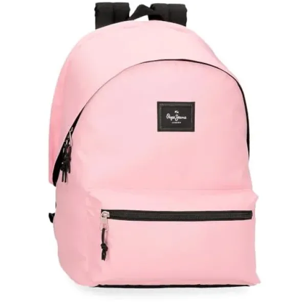 Pepe Jeans Aris Colorful Dwukomorowy Plecak Na Laptopa 15,6 cala Różowy 31 x 44 x 17,5 cm Poliester by Joumma Bags, Różowy kolor, dwukomorowy plecak na laptopa