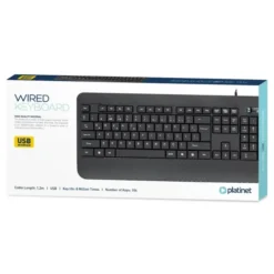 PLATINET WIRED USB US BLACK KEYBOARD [45656]
