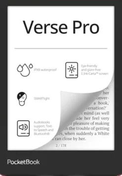 PocketBook Czytnik e-booków 'Verse Pro' (wersja niemiecka) 16 GB pamięci, IPX8, Bluetooth, wyświetlacz E-Ink Carta o przekątnej 15,2 cm (6 cali) - Passion Red