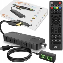 PS Tuner DVB-T-2 LTC TV naziemnej HD205M z pilotem programowalnym H.265, MIN
