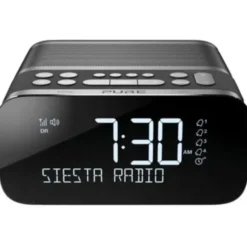 Pure Siesta S6 radiobudzik (CRYSTALLIZED alvue +-wyświetlacz, Bluetooth, DAB/DAB + i UKF) szary (Graphite) Siesta S6