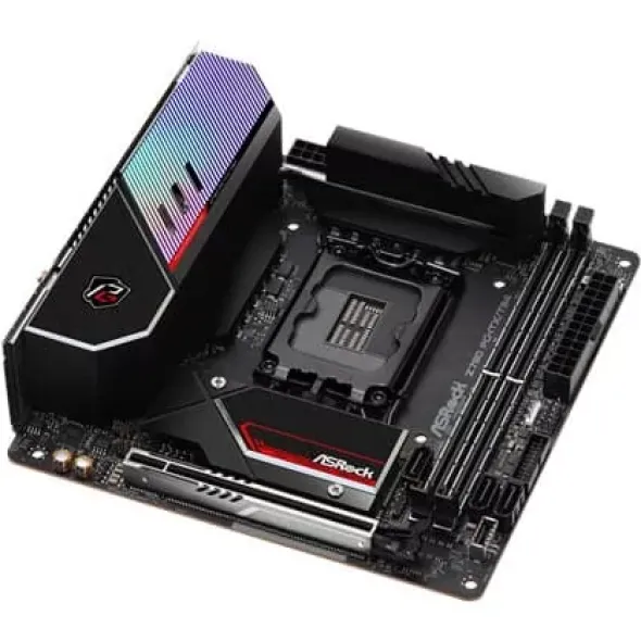 Płyta główna ASRock Z790 PG-ITX/TB4 Rodzina procesorów Intel, Gniazdo procesora LGA1700, DDR5 DIMM, Gniazda pamięci 2, Obsługiwane interfejsy