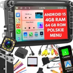 Radio Android 2din 4+64 Gb 8 Cali Vw Passat B6 B7 Golf 5 V 6 Vi Skoda Seat