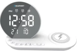 Radiobudzik FM z ładowarką indukcyjną LED USB Blaupunkt CR85WH CHARGE