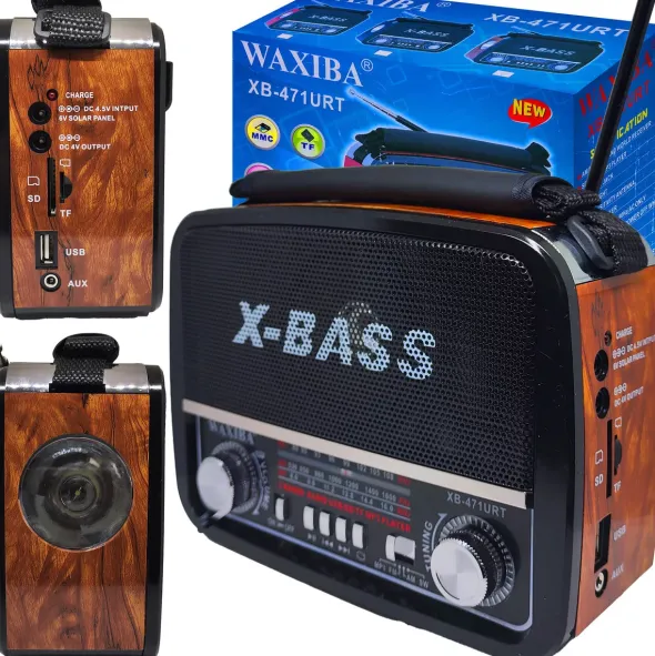 Radio Kuchenne Przenośne Sieciowe Na Baterie Fm/Am/Sw Usb Aux Sd Mp3 Czarne