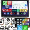 Radio nawigacja do Volkswagen Skoda Seat 2DIN 8GB Bluetooth QLED 9' Android Auto i Apple CarPlay