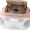Radioodtwarzacz Reflexion Reflexion RCR2260DAB Boombox weiß/pink