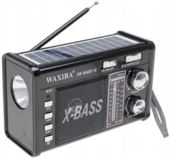 Radio PRZENOŚNE SOLARNE Głośnik Latarka Bluetooth