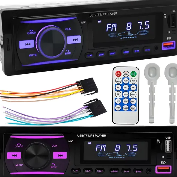 Radio Samochodowe Bluetooth Usb Mp3 Aux Kolory