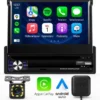 Radio Samochodowe 1din 7” Android Carplay Wifi Rds Wysuwany Ekran 4gb Ram