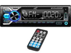 Radio samochodowe LTC MVX4300, 1DIN,  moduł bluetooth.