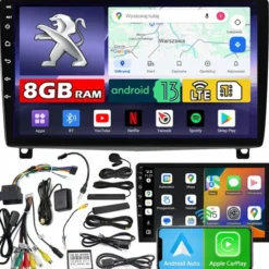 Radio samochodowe NCS ZQ9 PEUGEOT 407 2004-2011 Android nawigacja 8GB LTE