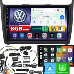 Radio samochodowe NCS ZQ9 VOLKSWAGEN POLO 5 V 2009-2017 Android 8GB LTE