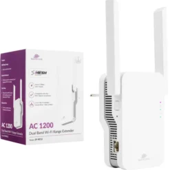 Repeater Wzmacniacz Sygnału Wi-Fi Spacetronik SP-RE12 OpenWRT MESH LAN/WAN Wi-Fi 5 AC1200 2,4 GHz 5 GHz